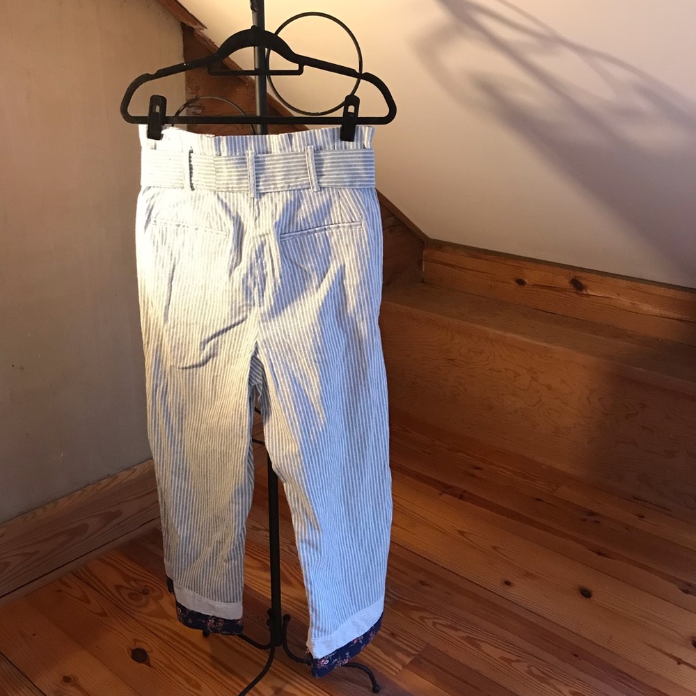 Madewell Denim Tie Waist Wide Leg Pants, NWT, 8 - Picture 2 of 13